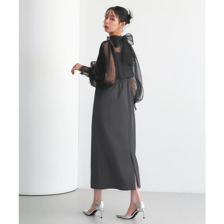 シアードットIラインワンピースドレス | RUIRUE BOUTIQUE | 詳細画像17 