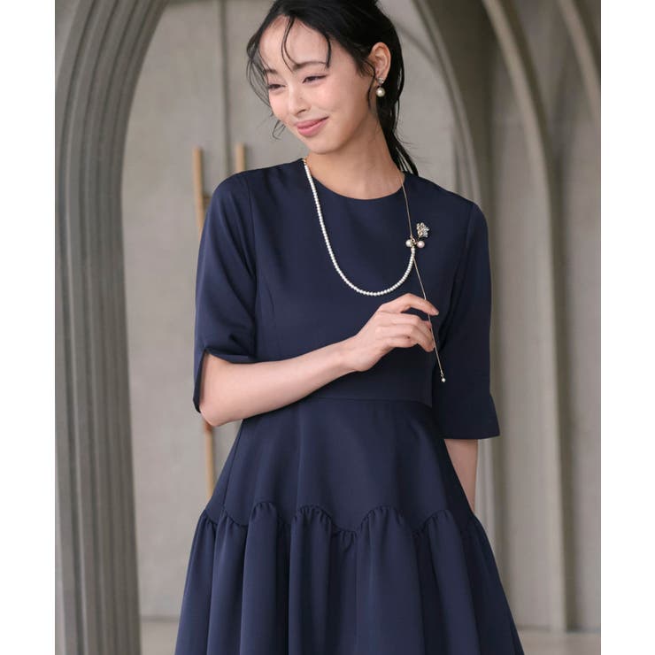 パールリボンバブルフレアシルエット・ワンピースドレス | RUIRUE BOUTIQUE | 詳細画像14 