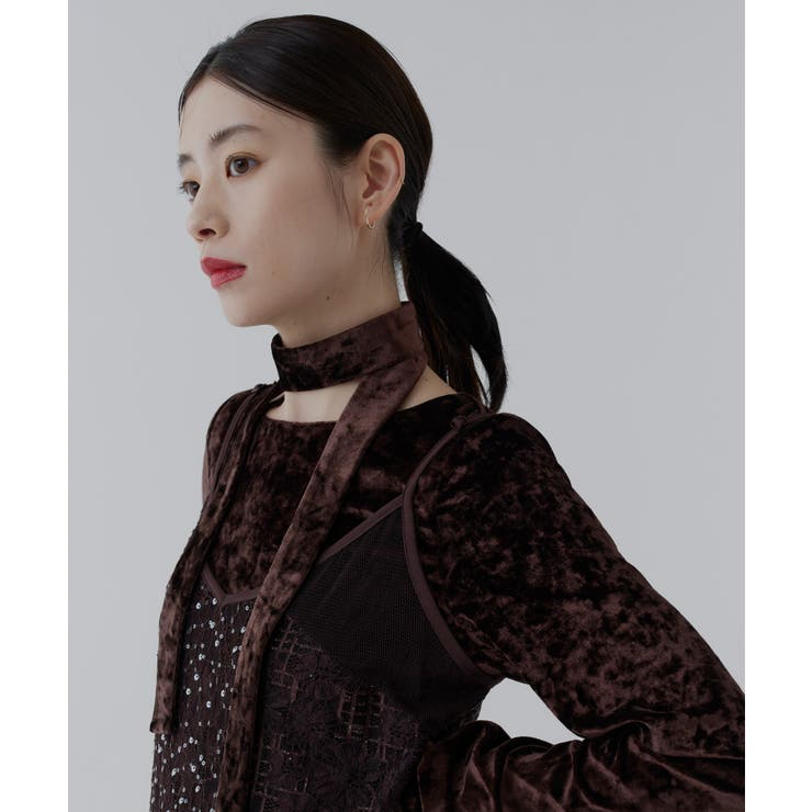 【2点セット】パッチワークレースキャミワンピース＆ベロアマキシワンピース（ボウタ… | RUIRUE BOUTIQUE | 詳細画像10 