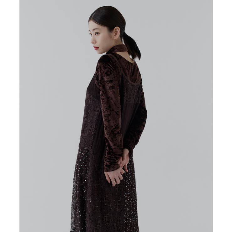 【2点セット】パッチワークレースキャミワンピース＆ベロアマキシワンピース（ボウタ… | RUIRUE BOUTIQUE | 詳細画像11 