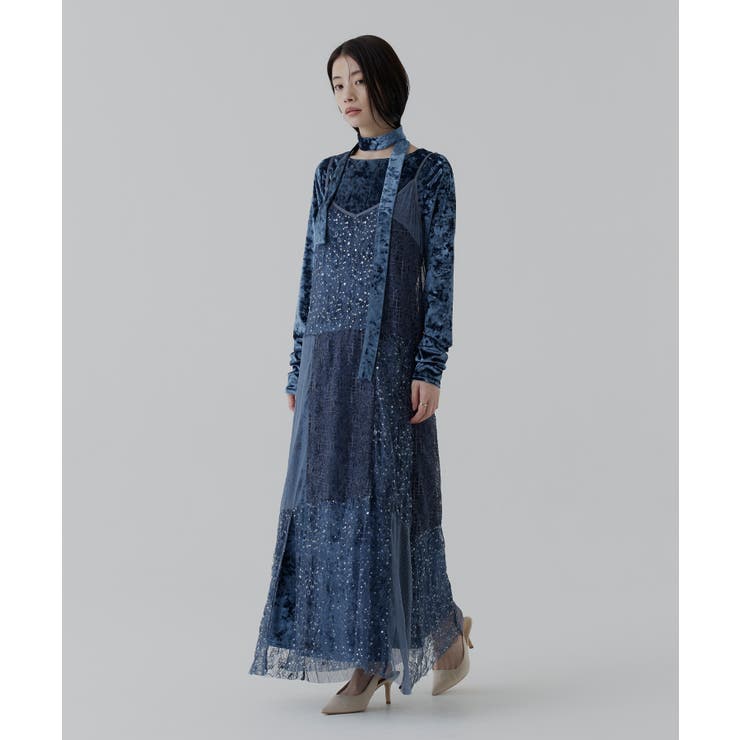 【2点セット】パッチワークレースキャミワンピース＆ベロアマキシワンピース（ボウタ… | RUIRUE BOUTIQUE | 詳細画像19 