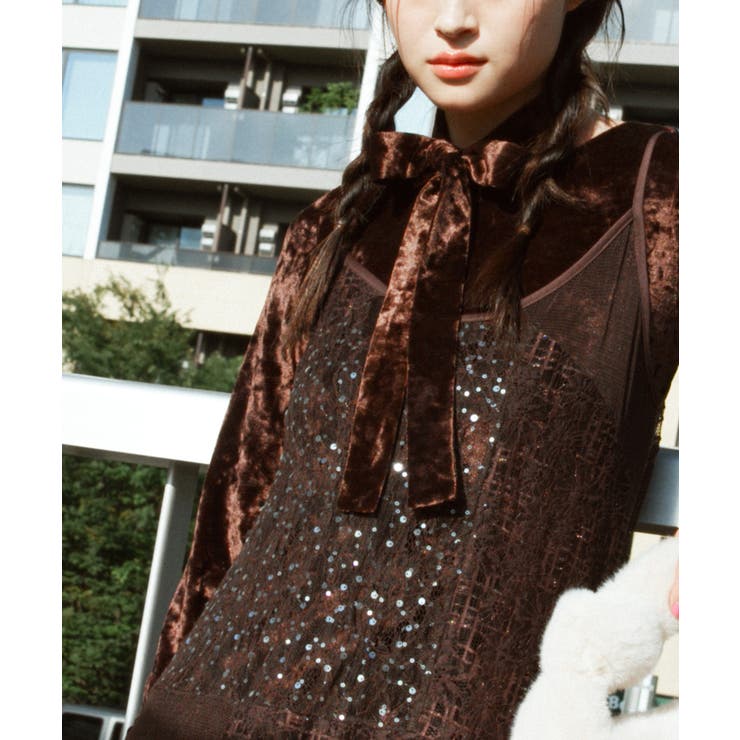 【2点セット】パッチワークレースキャミワンピース＆ベロアマキシワンピース（ボウタ… | RUIRUE BOUTIQUE | 詳細画像34 