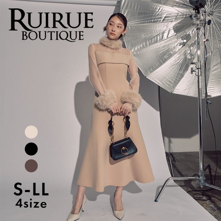 エコファーティペット＆カフス付き 3点セットマーメイドドレス | RUIRUE BOUTIQUE | 詳細画像1 