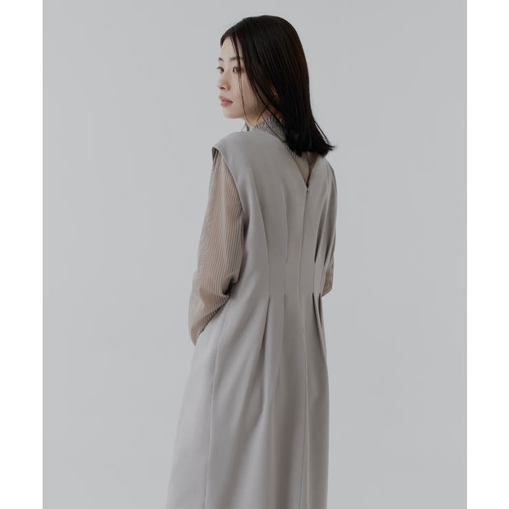 ストライプレースタックワンピースドレス | RUIRUE BOUTIQUE | 詳細画像16 