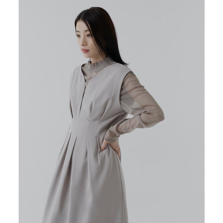 ストライプレースタックワンピースドレス | RUIRUE BOUTIQUE | 詳細画像18 
