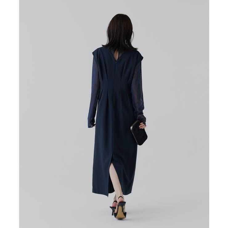 ストライプレースタックワンピースドレス | RUIRUE BOUTIQUE | 詳細画像8 