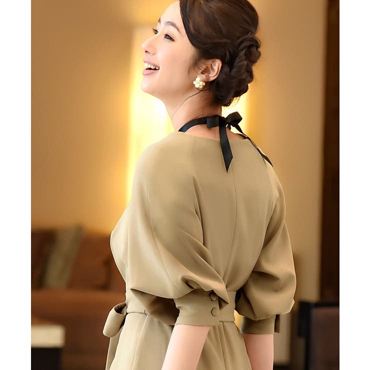 ロング＆リーンシルエットが美しいバルーンスリーブワンピース | RUIRUE BOUTIQUE | 詳細画像16 