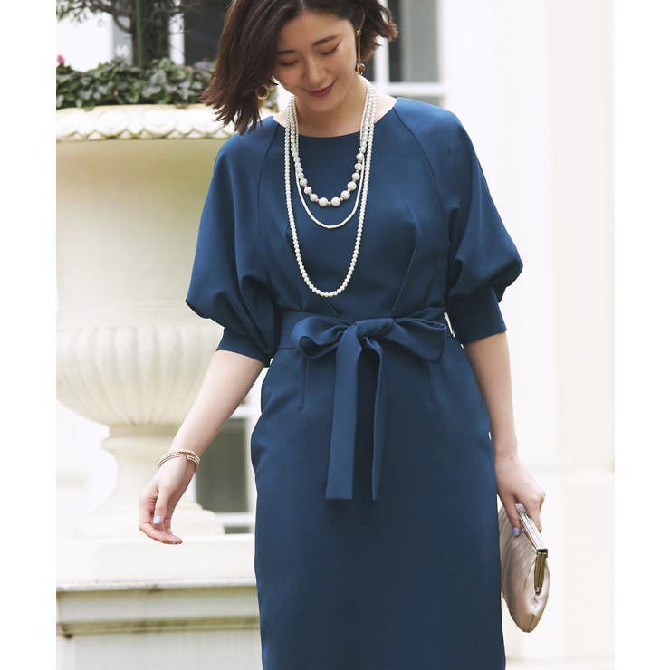 ロング＆リーンシルエットが美しいバルーンスリーブワンピース | RUIRUE BOUTIQUE | 詳細画像3 