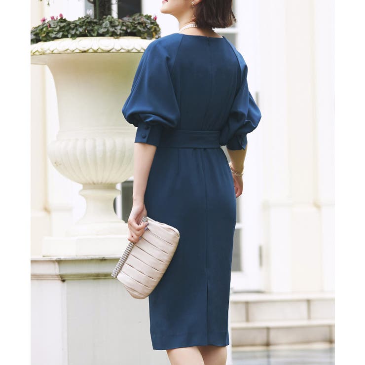 ロング＆リーンシルエットが美しいバルーンスリーブワンピース | RUIRUE BOUTIQUE | 詳細画像4 