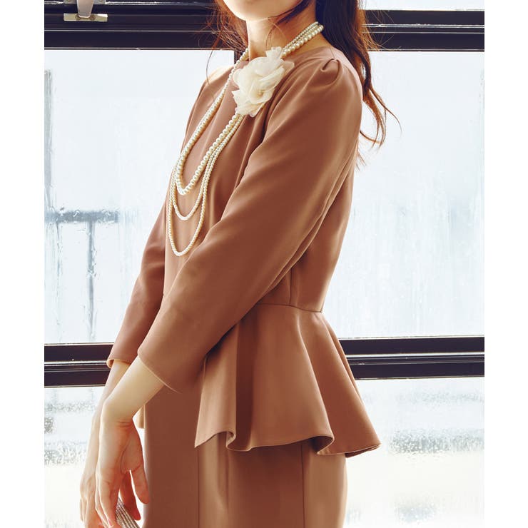 ペプラム付きＩラインワンピース | RUIRUE BOUTIQUE | 詳細画像19 