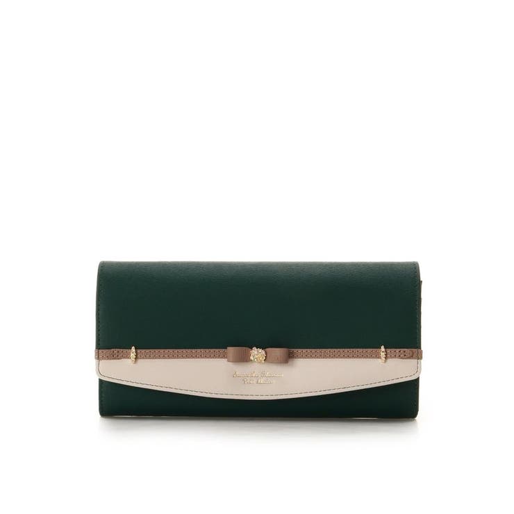 ダークグリーン | フラワーリボンベルト 長財布 | Samantha Thavasa Petit Choice