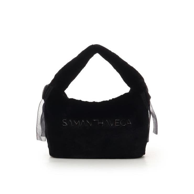 ブラック | シフォンリボンファーワンハンドルバッグ | SAMANTHAVEGA