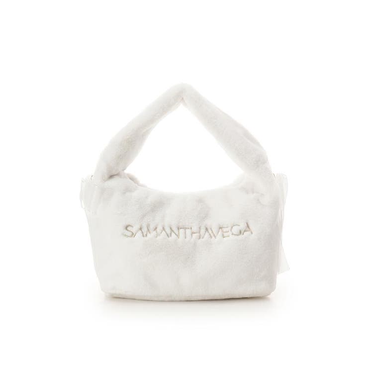 ホワイト | シフォンリボンファーワンハンドルバッグ | SAMANTHAVEGA