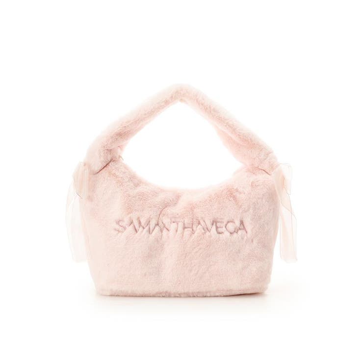 ピンク | シフォンリボンファーワンハンドルバッグ | SAMANTHAVEGA