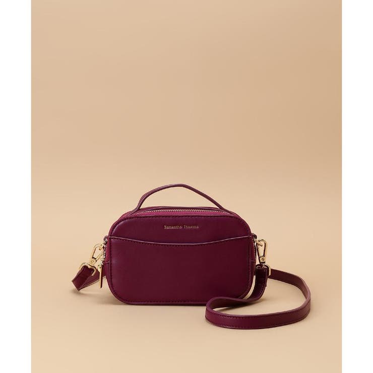 ダブルジップスクエアショルダーバッグ[品番：STJW0011507]｜Samantha 