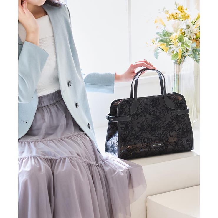 フラワーチュールハンドバッグ 大サイズ[品番：STJW0014748]｜Samantha 