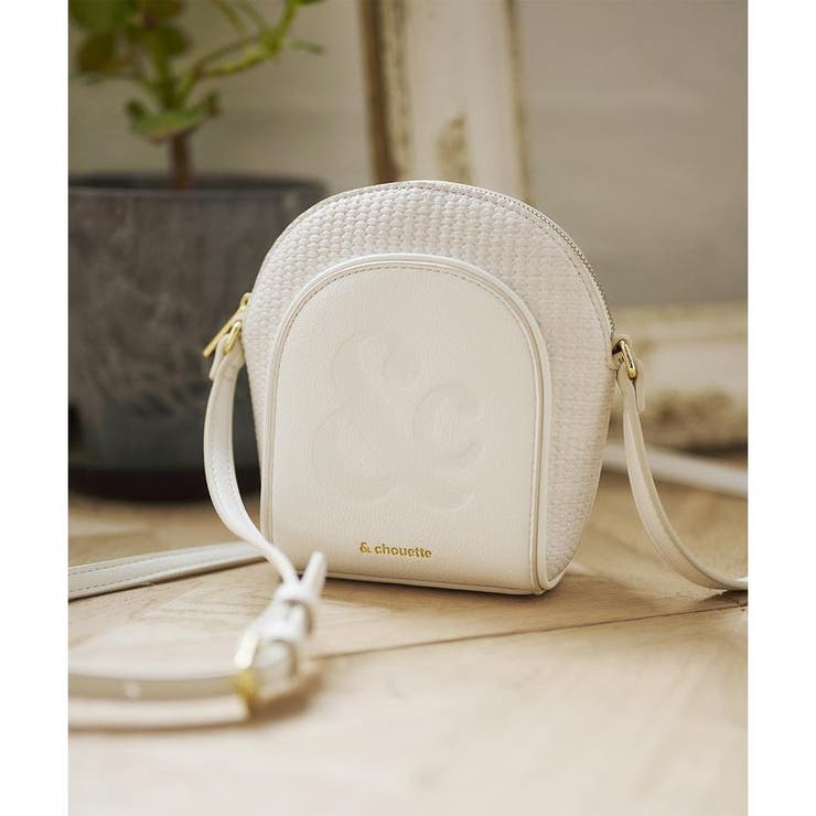 オフホワイト | かごバッグ風 ショルダーバッグ | & chouette
