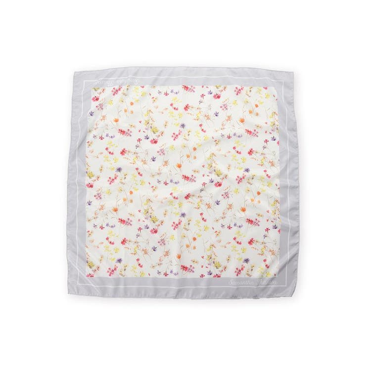 ライトグレー | フラワーモチーフ スカーフ | Samantha Thavasa