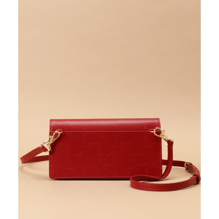 クロスロゴ型押しデザイン ウォレットショルダー | Samantha Thavasa | 詳細画像2 