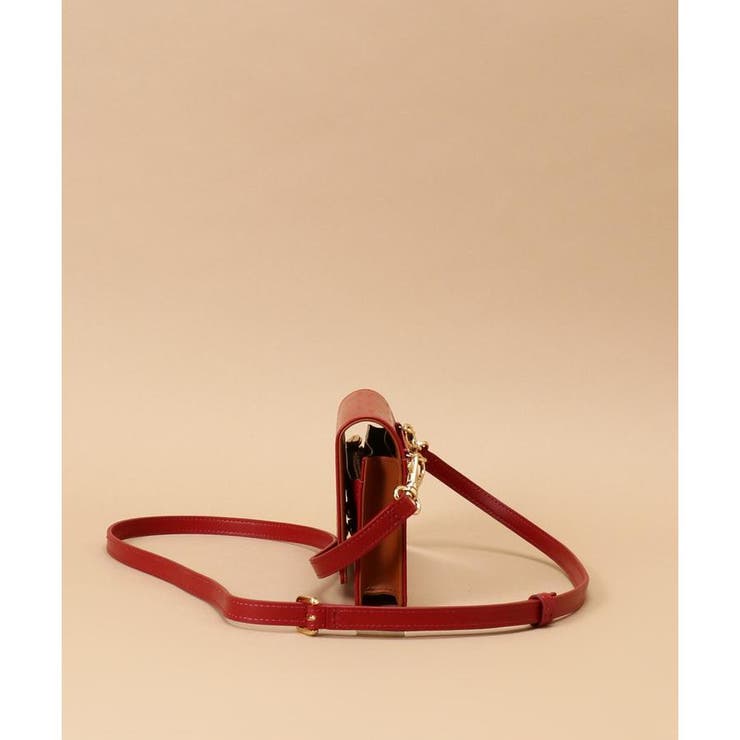 クロスロゴ型押しデザイン ウォレットショルダー | Samantha Thavasa | 詳細画像1 