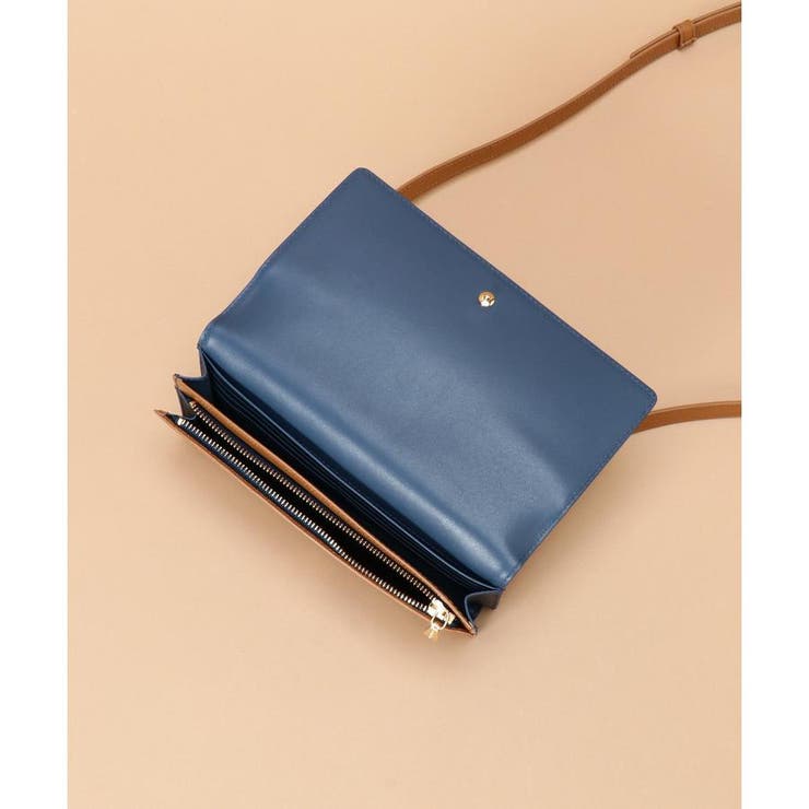 クロスロゴ型押しデザイン ウォレットショルダー | Samantha Thavasa | 詳細画像9 