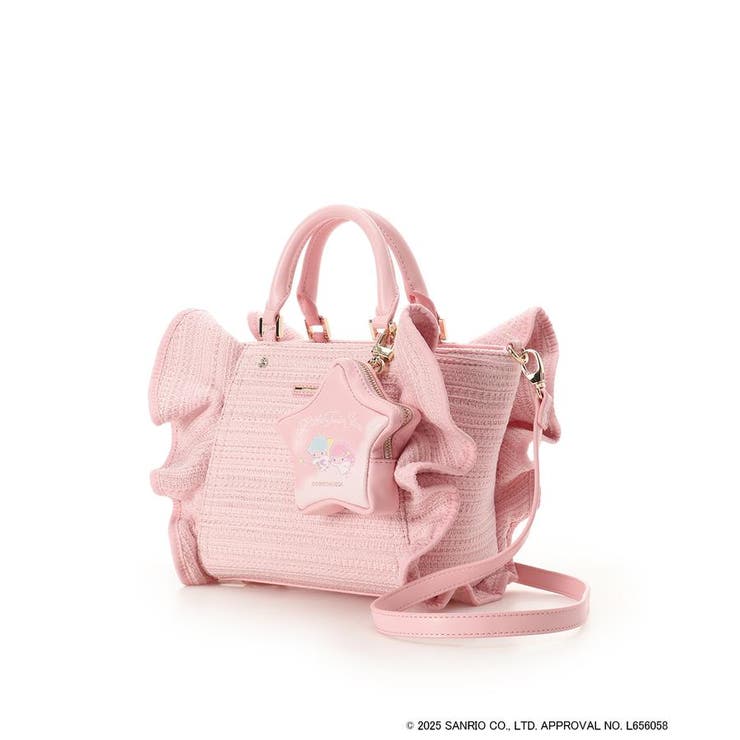 『リトルツインスターズ』（キキ＆ララ）フリルハンドバッグ | SAMANTHAVEGA | 詳細画像1 