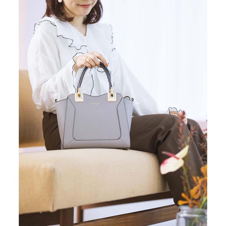 グレージュ | ハンドル金具トート | & chouette