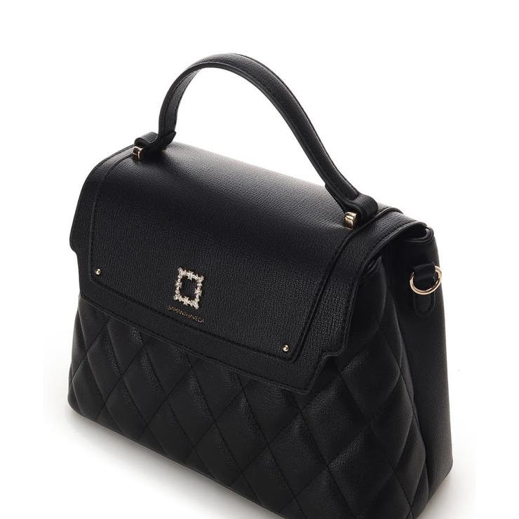 スクエアビジューキルトフラップハンドバッグ | SAMANTHAVEGA | 詳細画像2 