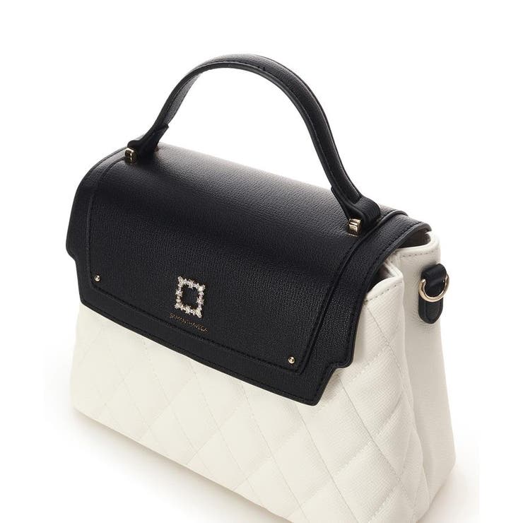 スクエアビジューキルトフラップハンドバッグ | SAMANTHAVEGA | 詳細画像14 