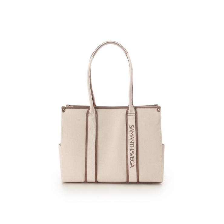 オフホワイト | 新色ロゴテープキャンバスA4トートバッグ | SAMANTHAVEGA