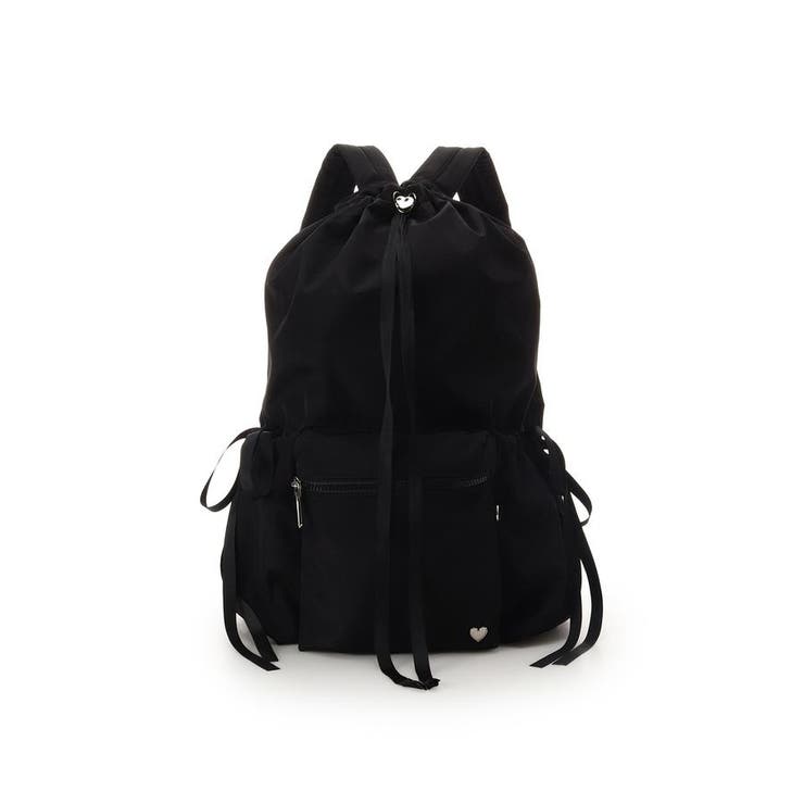 ブラック | 巾着デザインバックパック | & chouette