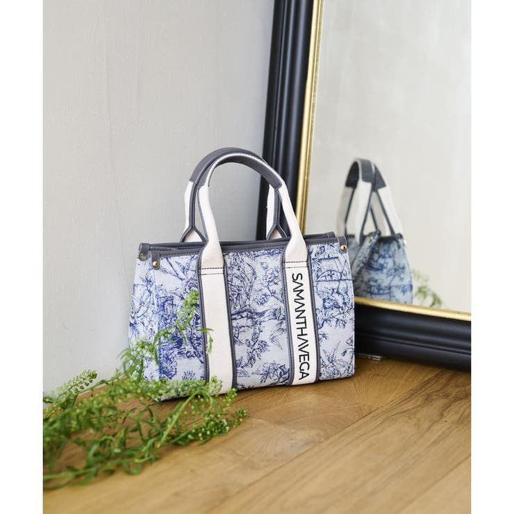 □公式オンラインショップ＆一部店舗限定□花柄ロゴテープトート