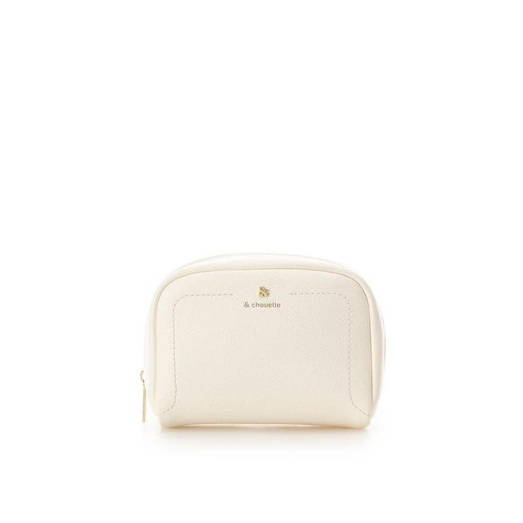 ホワイト | アイコンモチーフ付シンプルポーチ | & chouette