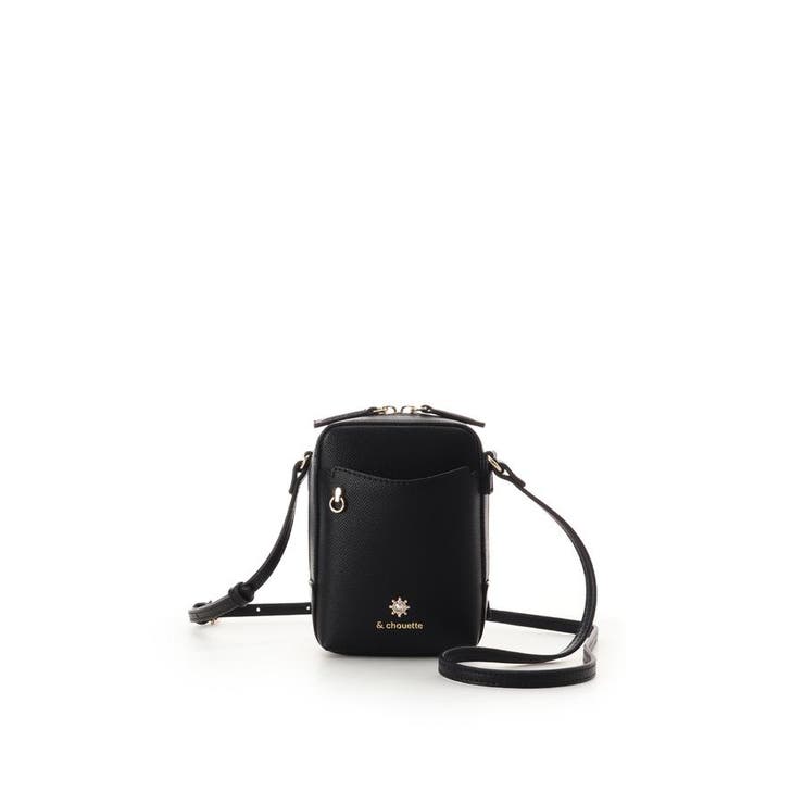 ブラック | ≪推し事バッグ≫クリアポケット付きビジューショルダーバッグ | & chouette