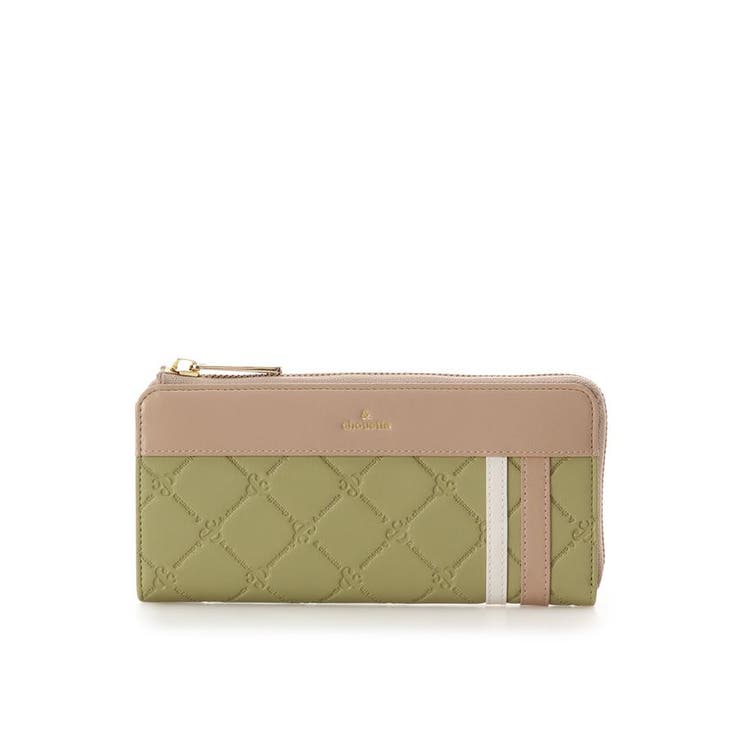 グリーン | 型押しモノグラム スポーティーラインラウンド長財布 | & chouette
