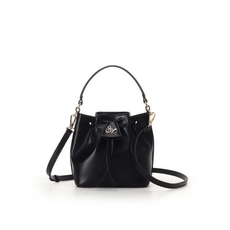 ブラック | ロゴ金具巾着バッグ | SAMANTHAVEGA