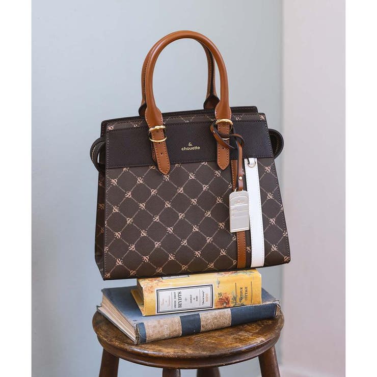 ダークブラウン | モノグラム スポーティーラインハンドバッグ | & chouette