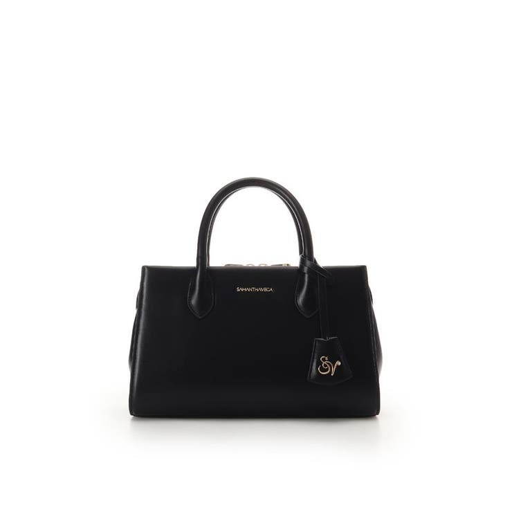 ブラック | ロゴ金具ハンドバッグ | SAMANTHAVEGA