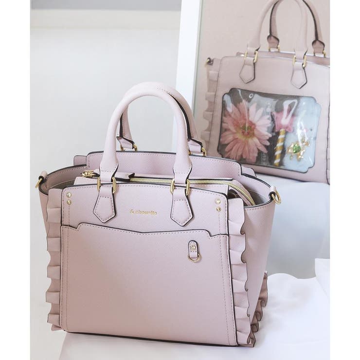 ピンク | 《推し事バッグ》クリアポケット付きぬいぐるみバッグ | & chouette