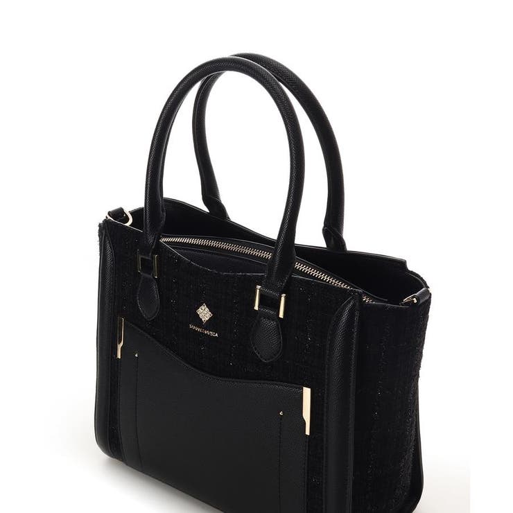 新色ツイードダイヤカットハンドバッグ | SAMANTHAVEGA | 詳細画像3 