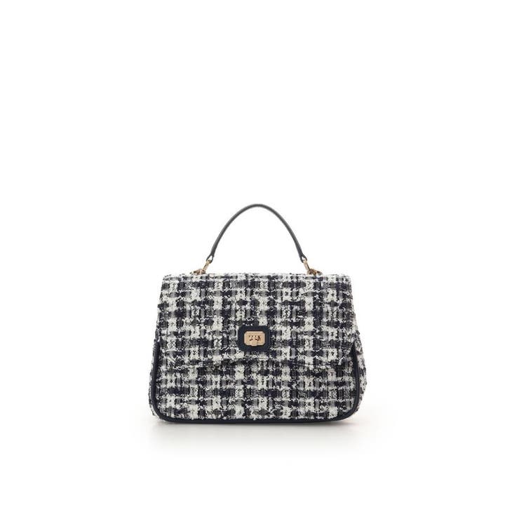 ネイビー | オリジナル金具ツイード ワンハンドルバッグ | Samantha Thavasa