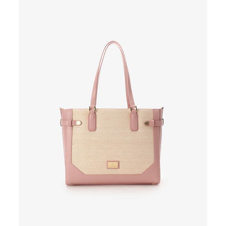 ピンク | パナマ風ベルト金具トートバッグ | SAMANTHAVEGA