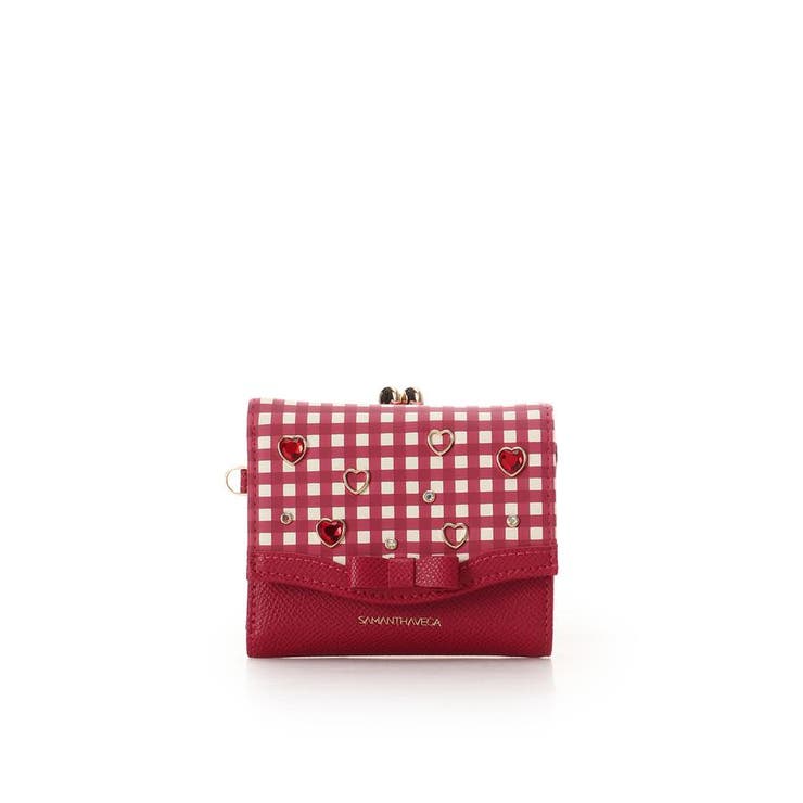 レッド | ストロベリーギンガム折財布 | SAMANTHAVEGA
