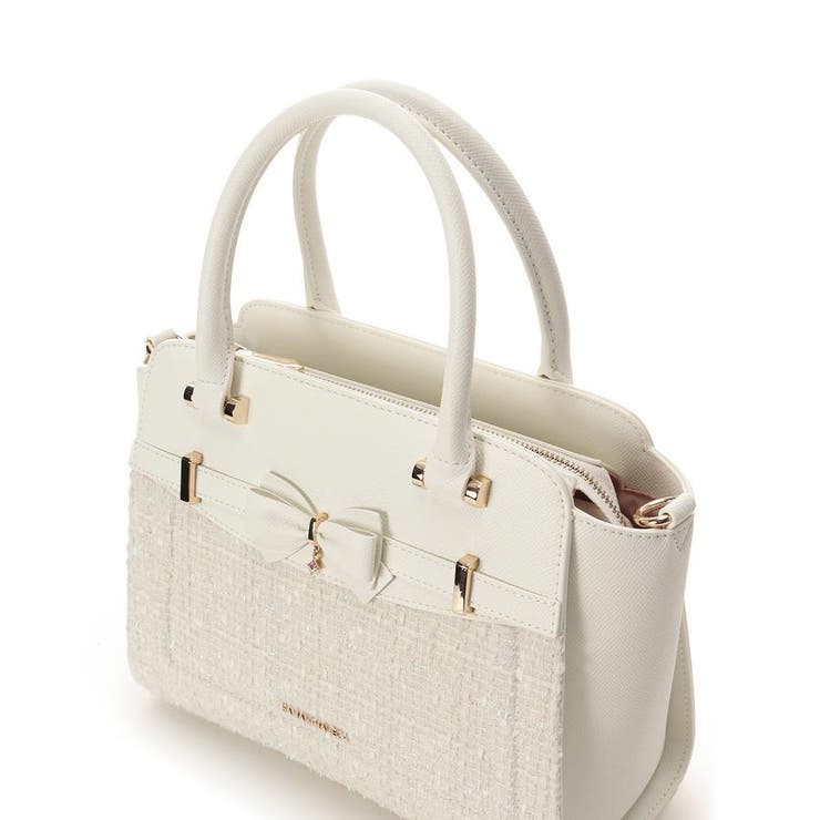 新色ツイードアクセントリボンハンドバッグ | SAMANTHAVEGA | 詳細画像2 