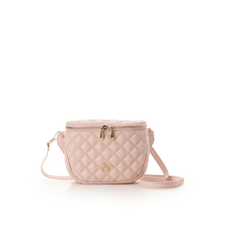 ピンク | ダブルステッチダイヤキルトショルダーバッグ | SAMANTHAVEGA