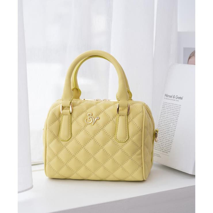 ダブルステッチダイヤキルトハンドバッグ | SAMANTHAVEGA | 詳細画像30 