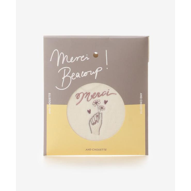 オフホワイト | 「merci」ハンカチタオル | & chouette