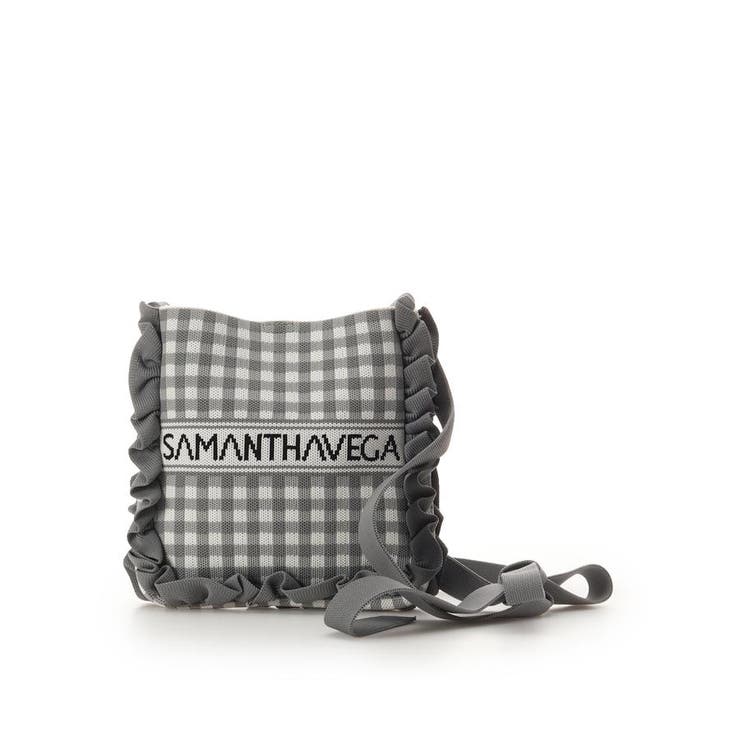 グレー | ニットギンガムショルダーバッグ | SAMANTHAVEGA