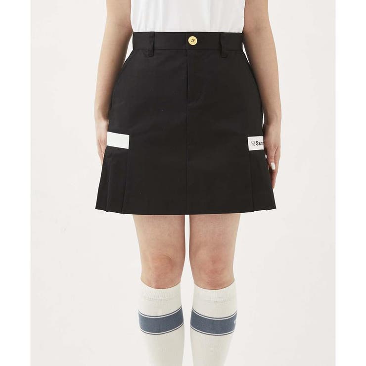 ブラック | ツイルストレッチプリーツスカート | Samantha GOLF