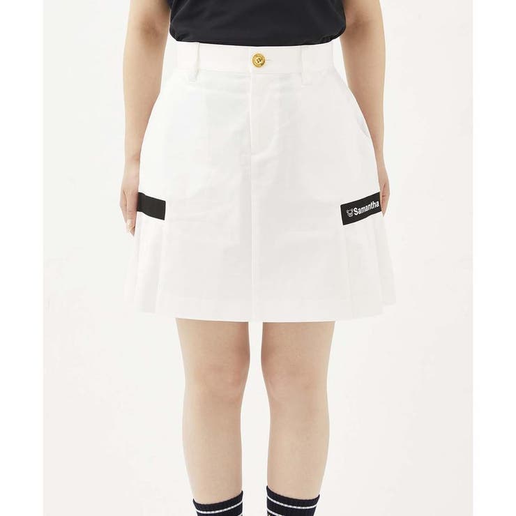 ホワイト | ツイルストレッチプリーツスカート | Samantha GOLF